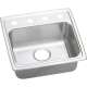 Gourmet Lustertone LRAD191940OS4 Stainless Steel Single Bowl Top Mount Sink with OS4 Faucet Holes in Lustrous Highlighted Satin