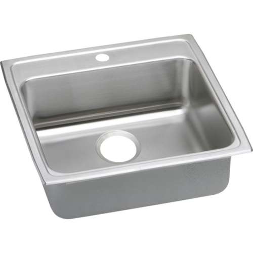 LRADQ222250 Gourmet Lustertone Stainless Steel Single Bowl Top Mount Quick-Clip Sink