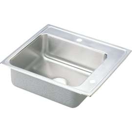 DRKADQ222050R Lustertone Stainless Steel Single Bowl Top Mount Quick-Clip Sink