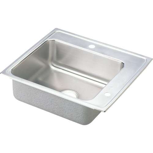DRKADQ252240R Lustertone Stainless Steel Single Bowl Top Mount Quick-Clip Sink