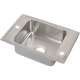 Lustertone DRKADQ2522502LM Stainless Steel Single Bowl Top Mount Quick-Clip Sink with 2LM Faucet Holes in Lustrous Highlighted Satin