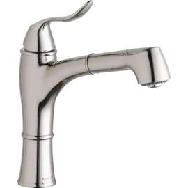 Pull-Out Kitchen Single-Hole Faucet in Polished Nickel