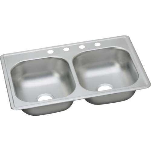DSE23319 Elite Stainless Steel Double Bowl Top Mount Sink