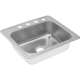 DXR2522MR2 Stainless Steel Single Bowl Top Mount Sink with MR2 Faucet Holes in Satin