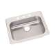 GE125212 Stainless Steel Single Bowl Top Mount Sink with 2 Faucet Holes in Satin