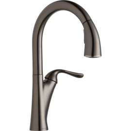 Pull-Down Kitchen Single-Hole Faucet in Antique Steel