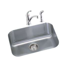 DXUH2115DF Stainless Steel Single Bowl Undermount Sink and Faucet Kit in Radiant Satin