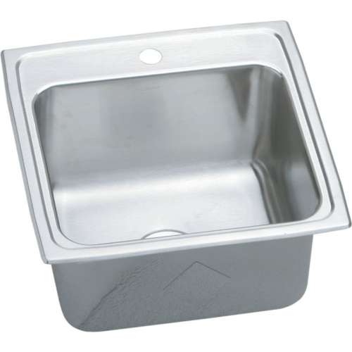 DLR191910PD Gourmet Lustertone Stainless Steel Single Bowl Top Mount Sink Kit