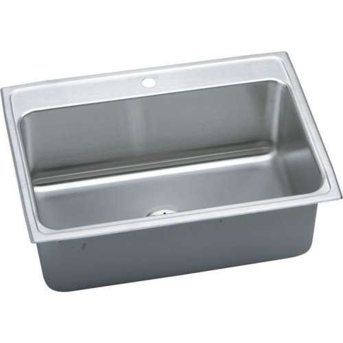 DLR312210PD Gourmet Lustertone Stainless Steel Single Bowl Top Mount Sink Kit