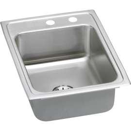 LR1722PD Gourmet Lustertone Stainless Steel Single Bowl Top Mount Sink Kit