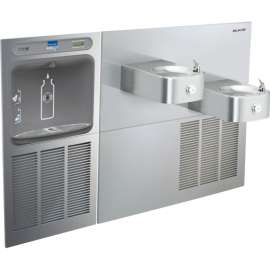 Bottle Filling Station with SoftSides Bi-Level Refrigerated Fountain in Stainless Steel