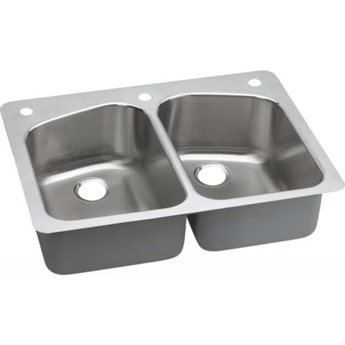 DPXSR23322 Premium Stainless Steel Double Bowl Dual-Mount Sink