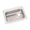 Stainless Steel Single Bowl Top Mount Sink with Single Faucet Hole in Satin