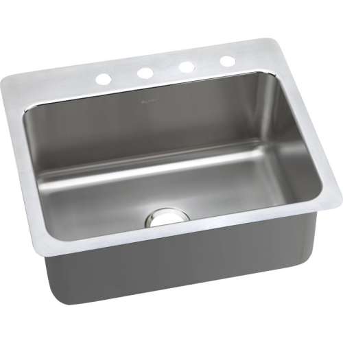 Lustrous Highlighted Satin Stainless Steel Single-Bowl Dual-Mount Sink