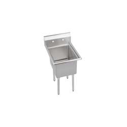 Dependabilt Stainless Steel 23" X 29-13/16" X 43-3/4" 16 Gauge One Compartment Sink With Stainless Steel Legs, 14-1C18X24-0X