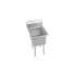 Dependabilt Stainless Steel 23" X 29-13/16" X 43-3/4" 16 Gauge One Compartment Sink With Stainless Steel Legs, 14-1C18X24-0X