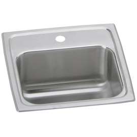 Celebrity Stainless Steel 15" X 15" X 6-1/8" 1-Hole Single Bowl Drop-In Bar Sink, BCR151