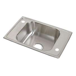 Celebrity Stainless Steel 25" X 17" X 6-7/8" 2-Hole Single Bowl Drop-In Classroom Sink, CDKR25172