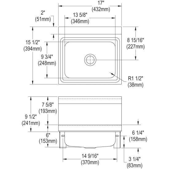 Stainless Steel 16-3/4