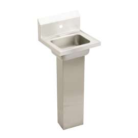 Stainless Steel 16-3/4" X 15-1/2" X 13" Single Bowl Wall Hung Handwash Sink, CHSP17161