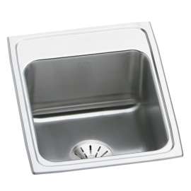 Lustertone Classic Stainless Steel 17" X 22" X 10-1/8", 0-Hole Single Bowl Drop-In Sink With Perfect Drain(R), DLR172210PD0