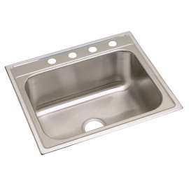 Dayton Stainless Steel 25" X 22" X 10-1/4" 2-Hole Single Bowl Drop-In Sink, DPC12522102