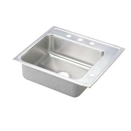 Lustertone Classic Stainless Steel 25" X 22" X 6-1/2" Single Bowl Drop-In Classroom Ada Sink, DRKADQ252265R4