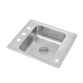 Lustertone Classic Stainless Steel 22" X 19-1/2" X 7-1/2" Single Classroom Sink W/Perfect Drain(R) Grid, DRKR2220PD2FRM