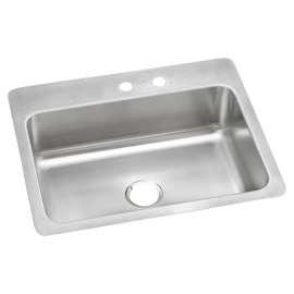 Dayton Stainless Steel 27" X 22" X 8" Mr2-Hole Single Bowl Dual Mount Sink, DSESR12722MR2
