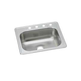 Dayton Stainless Steel 25" X 22" X 8-1/16" 1-Hole Single Bowl Drop-In Sink (10 Pack), DSEW10125221