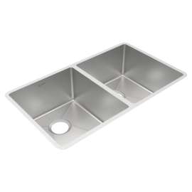 Crosstown 18 Gauge Stainless Steel 31-1/2" X 18-1/2" X 9" Equal Double Bowl Undermount Sink, ECTRU31179T