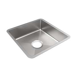 Crosstown 18 Gauge Stainless Steel 16-1/2" X 16-1/2" X 5" Single Bowl Undermount Sink, ECTRUAD151550