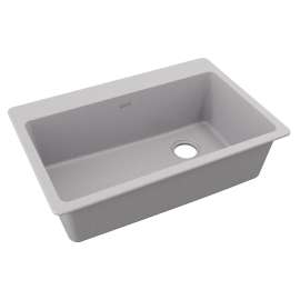 Quartz Classic 33" X 22" X 9-1/2" Single Bowl Drop-In Sink Greystone, ELG13322GS0