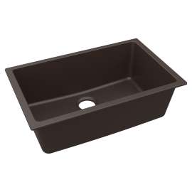 Quartz Classic 29-1/2" X 18-3/4" X 9-1/2", Single Bowl Undermount Sink, Mocha, ELGRU13022MC0