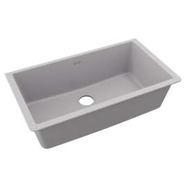 Quartz Classic 33" X 18-7/16" X 9-7/16" Single Bowl Undermount Sink Greystone, ELGRU13322GS0