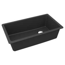 Quartz Classic 33" X 18-3/4" X 9-1/2" Single Bowl Undermount Sink, Matte Black, ELGU13322MB0