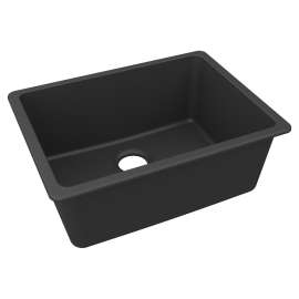 Quartz Classic 24-5/8" X 18-1/2" X 9-1/2" Single Bowl Undermount Sink, Matte Black, ELGU2522MB0