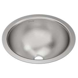 Asana Stainless Steel 14-3/8" X 14-3/8" X 6" Single Bowl Undermount Bathroom Sink With Overflow, ELUH12LV
