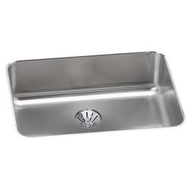 Lustertone Classic Stainless Steel 25-1/2" X 19-1/4" X 8" Single Bowl Undermount Sink With Perfect Drain(R), ELUH2317PD