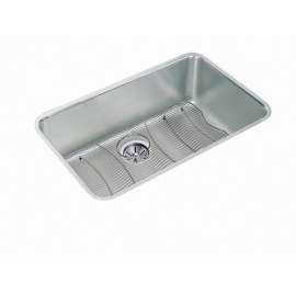 Lustertone Classic Stainless Steel 30-1/2" X 18-1/2" X 11-1/2" Single Bowl Undermount Sink Kit, ELUH281612DBG