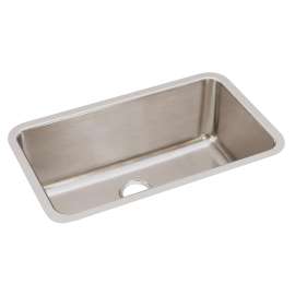 Lustertone Classic Stainless Steel, 30-1/2" X 18-1/2" X 11-1/2" Single Bowl Undermount Sink, ELUH281612