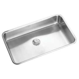 Lustertone Classic Stainless Steel, 30-1/2" X 18-1/2" X 7-1/2" Single Bowl Undermount Sink With Perfect Drain(R), ELUH2816PD