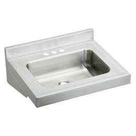 Stainless Steel 22" X 19" X 5-1/2" Wall Hung Cs3-Hole Lavatory Sink, ELV2219CS3