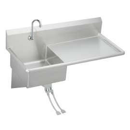 Stainless Steel 49-1/2" X 24" X 10 Wall Hung Service Sink Kit, ESS4924RFC