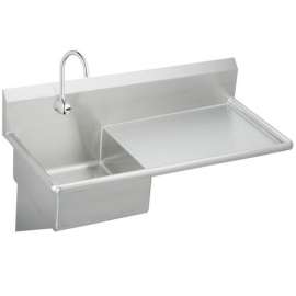Stainless Steel 49-1/2" X 24" X 10 Wall Hung Service Sink Kit, ESS4924RSACTMC