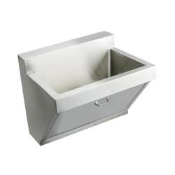 Stainless Steel 30" X 23" X 11" Wall Hung Single Bowl Surgeon Scrub Sink, EWSF130260