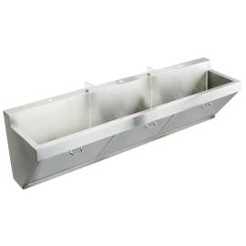 Stainless Steel 90" X 23" X 26" Wall Hung Triple Station Surgeon Scrub Sink, EWSF390263