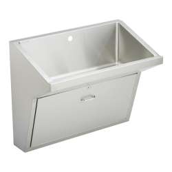 Stainless Steel 33" X 16-13/16" X 30" Wall Hung Single Station Surgeon Scrub Sink, EWSFAD136201