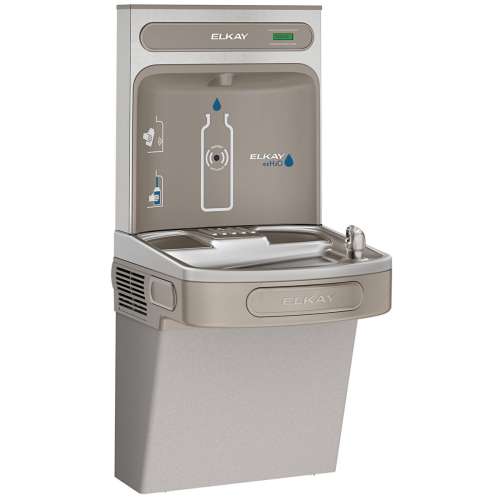 Ezh2O Bottle Filling Station With Single Ada Vandal-Resistant Cooler Non-Filtered Refrigerated Light Gray, EZS8WSVRLK