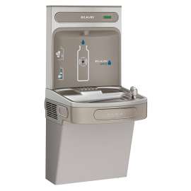 Ezh2O Bottle Filling Station With Single Ada Vandal-Resistant Cooler Non-Filtered Non-Refrigerated Light Gray, EZSDWSVRLK